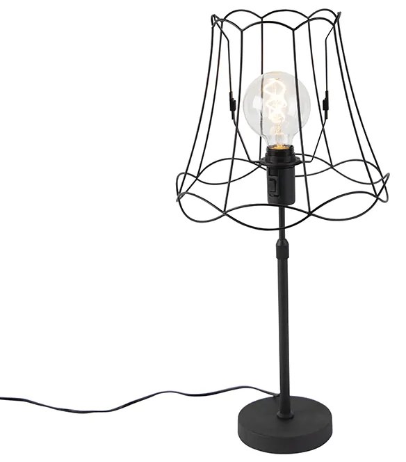 Lampada da tavolo nera con cornice Granny 30 cm regolabile - Parte