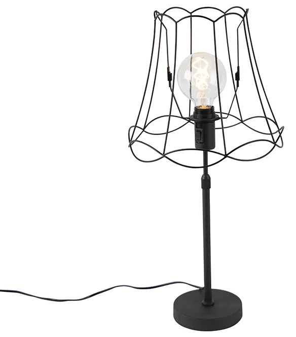 Lampada da tavolo nera paralume GRANNY regolabile 30 cm - PARTE