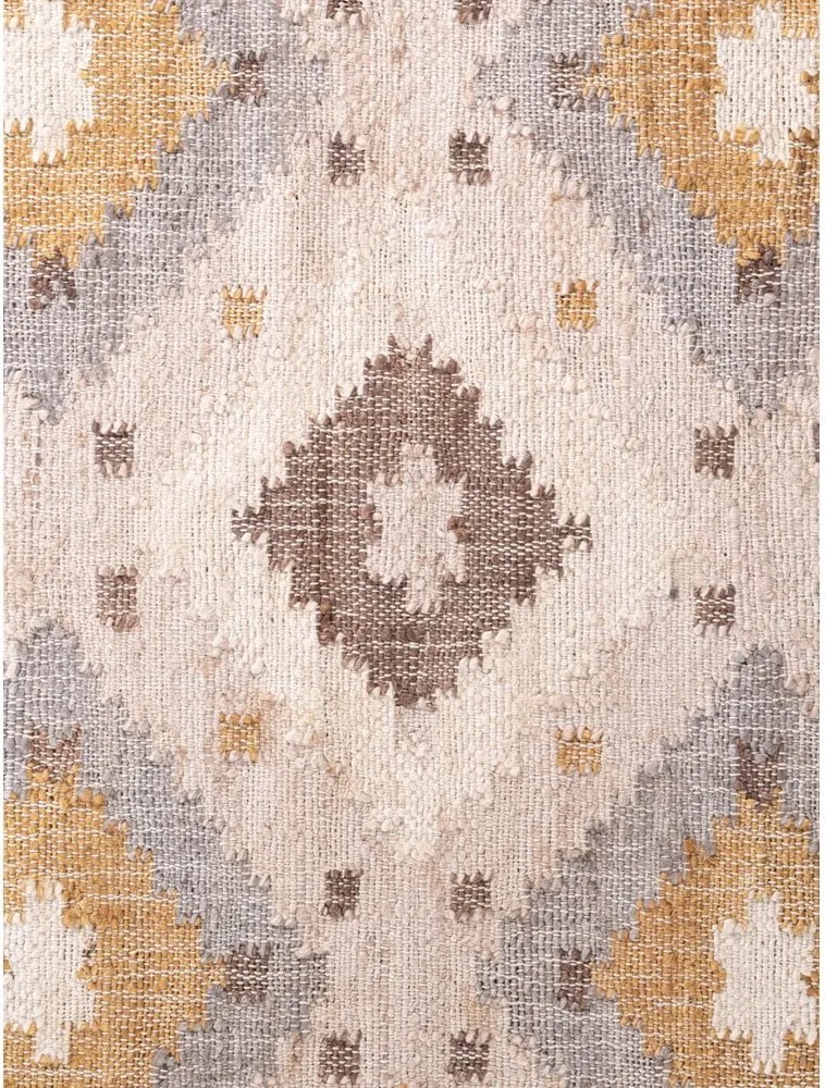 Tappeto color crema in iuta tessuto a mano 120x170 cm Roya Imani – Elle Decoration