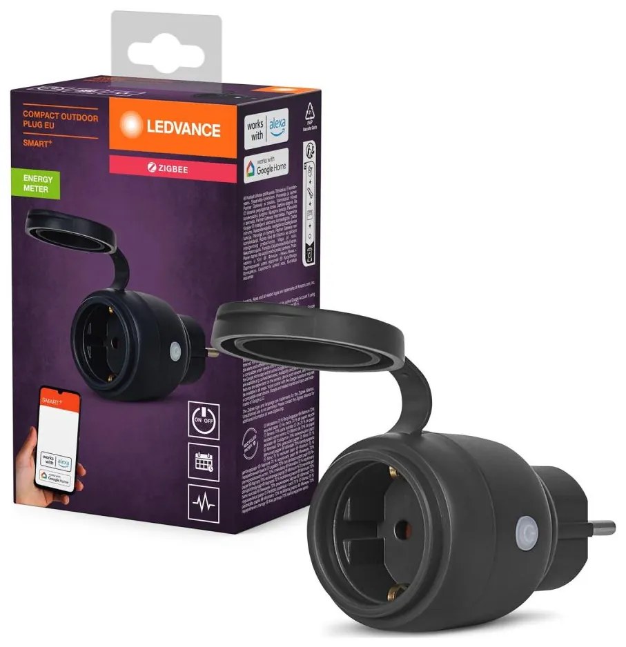 Ledvance - Presa intelligente da esterno SMART+ 3680W/230V/Tipo F/SCHUKO 16A IP44 nero