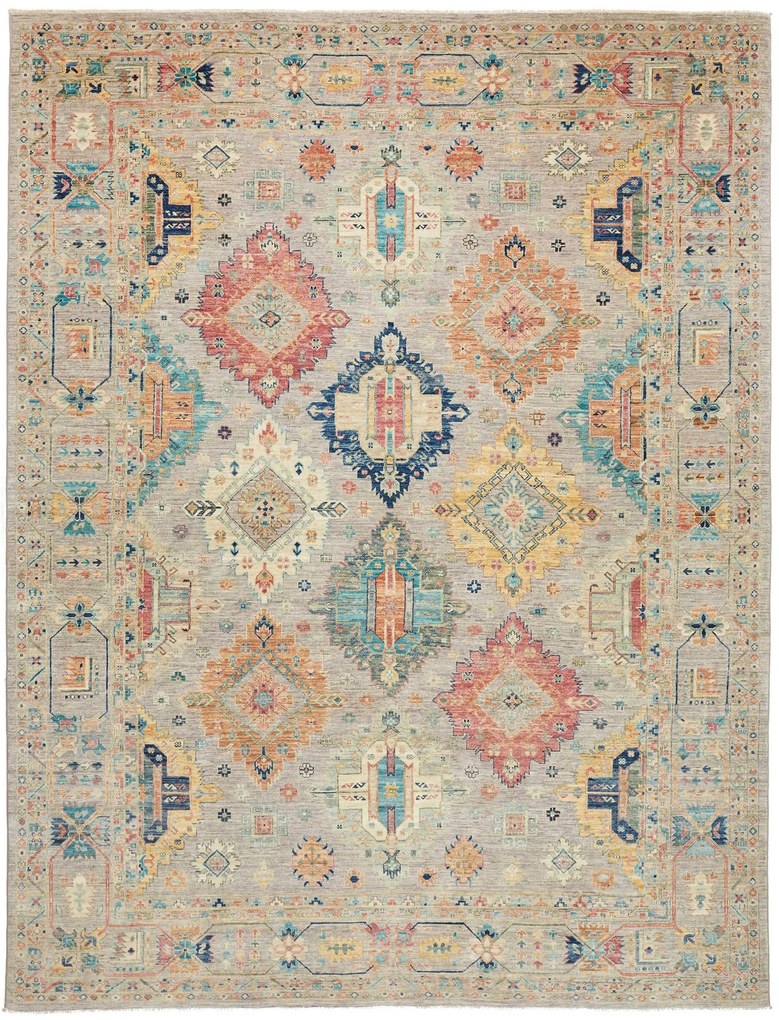 Samarkand Tappeto 240x310 Grigio (Pakistan) Annodato A Mano