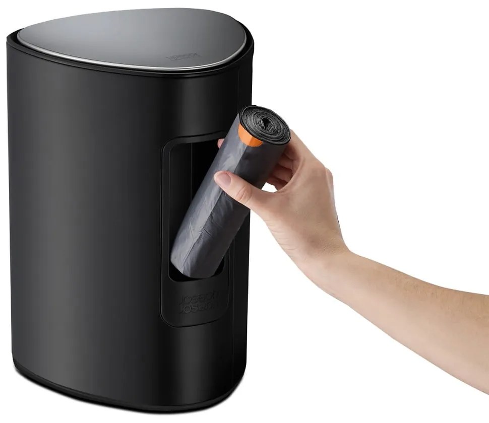 Cestino per la spazzatura nero opaco in acciaio con pedale 5 l EasyStore Luxe – Joseph Joseph