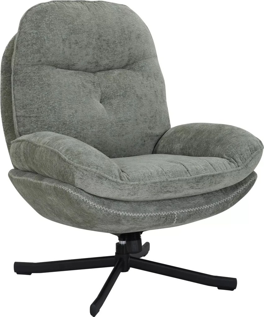 Poltrona Harper in tessuto oliva – 77x54x101 cm
