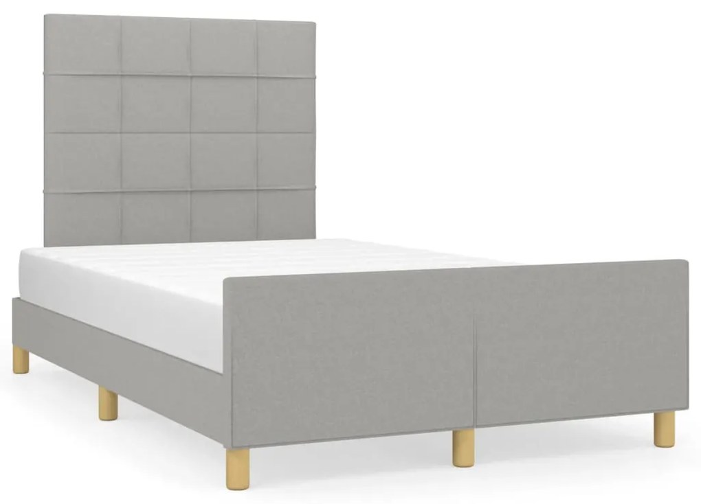Giroletto Senza Materasso Grigio Chiaro 120x190 Cm İn Tessuto /