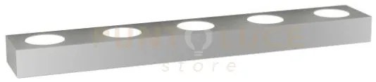 Beaside applique 9 luci biemissione grigio 1190-a9-gr