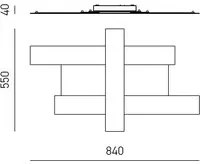 Plafoniera Contemporanea Doha Alluminio Bianco 1 Luce Led 40W