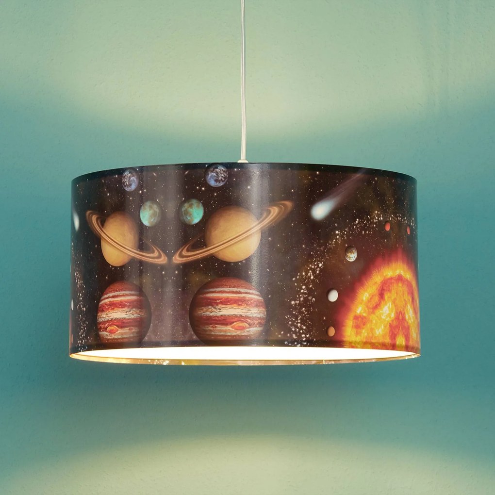 Maco Design Lampada a sospensione Space con stampa spaziale