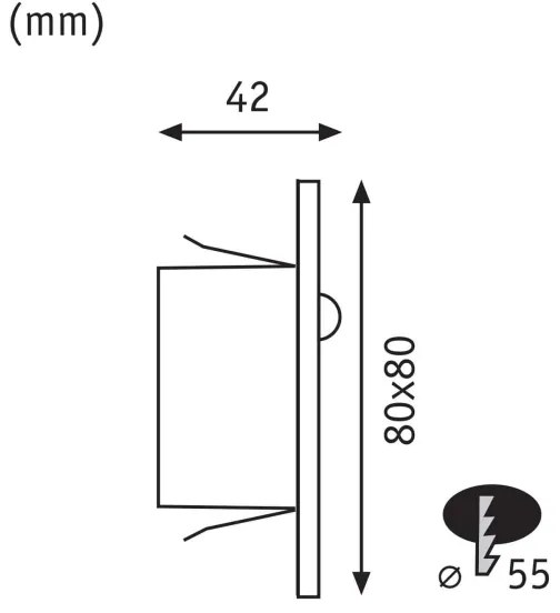 Paulmann 93133 - LED/1,2W Illuminazione scale con sensore EDGE 230V bianco
