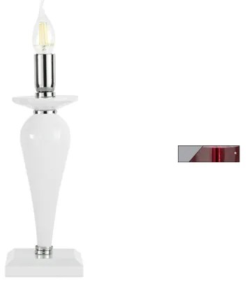 Lampada da tavolo PAGANINI in vetro lavorato a mano Rubino 11x32 cm