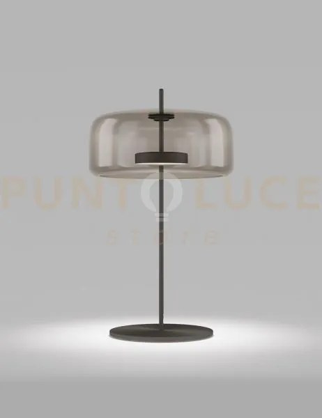 Jube lampada da tavolo g fume' trasparente nero opaco 2 l3415  1 le...