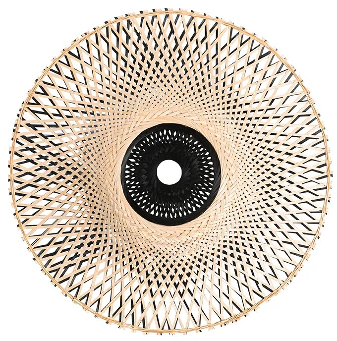 Paralume orientale in bambù 50 cm - Rina