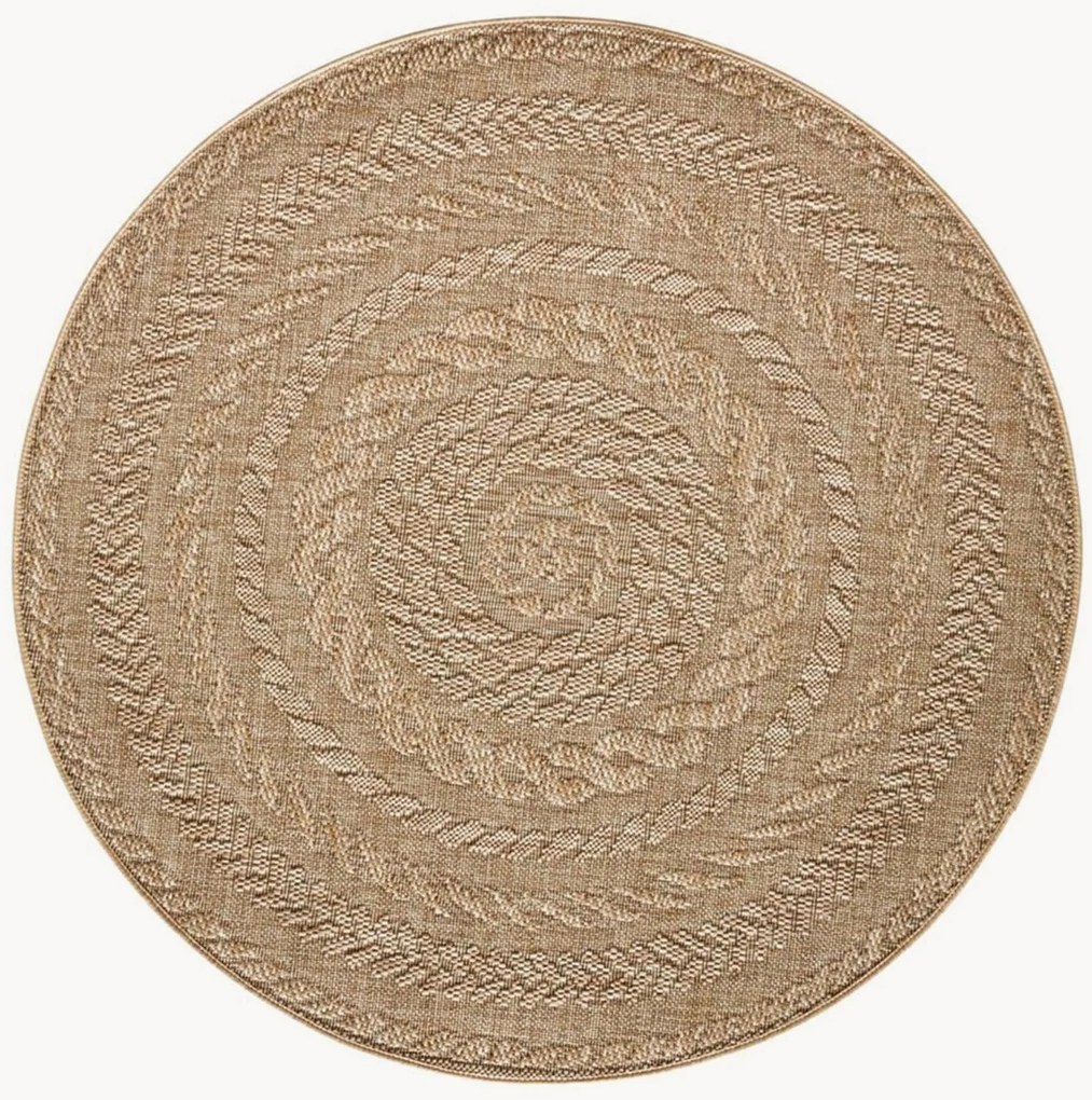 Tappeto rotondo da interno-esterno Almendro