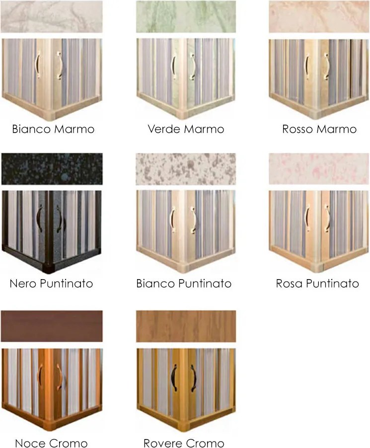 Porta Parete Doccia 90 cm 1 Anta a Soffietto in PVC H185 Caldoni Vens Bianco...