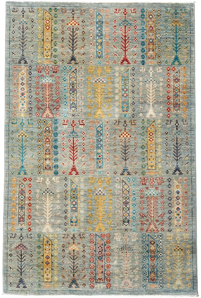 Samarkand Tappeto 180 x 120 Turchese (Pakistan) Annodato A Mano