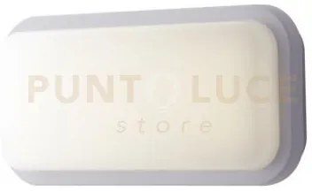 Plafoniera led shelly bianca rettangolare 15w 1900lm cct 3000k / 40...