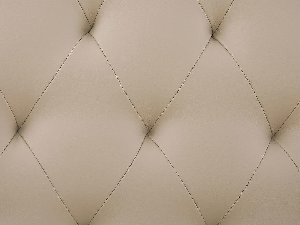 Letto in simil pelle beige con struttura a doghe 180 x 200 cm ESSONNE Beliani