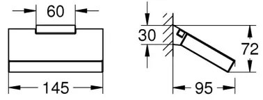 GROHE 40781000 - Porta carta igienica SELECTION CUBE cromo lucido