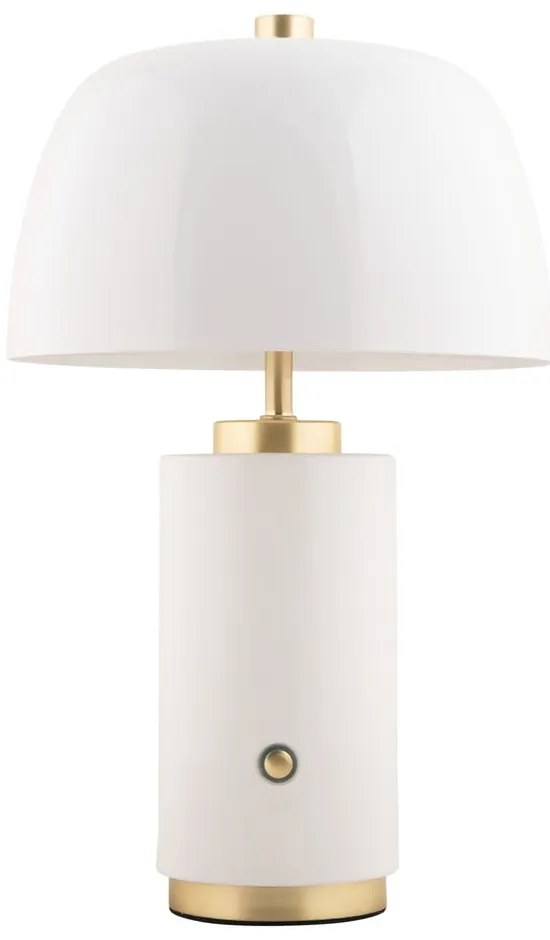 Lampada da tavolo dimmerabile a LED bianchi con paralume in metallo (altezza 30 cm) Freya - Leitmotiv