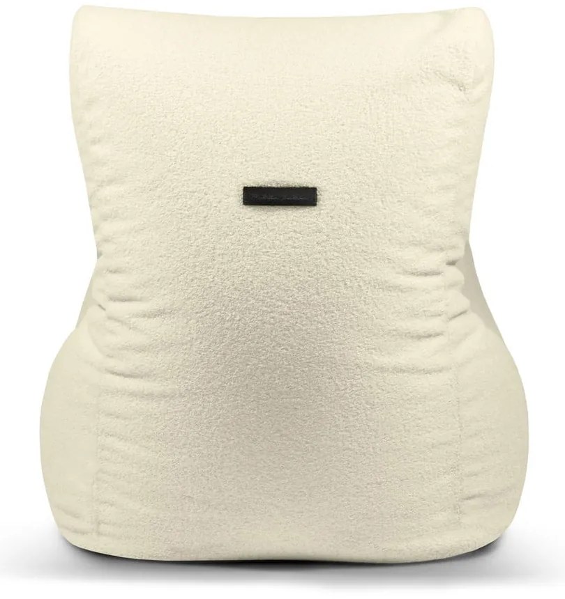 Puof a sacco color crema con rivestimento in bouclé Seat Lounge – SLOWDOWN