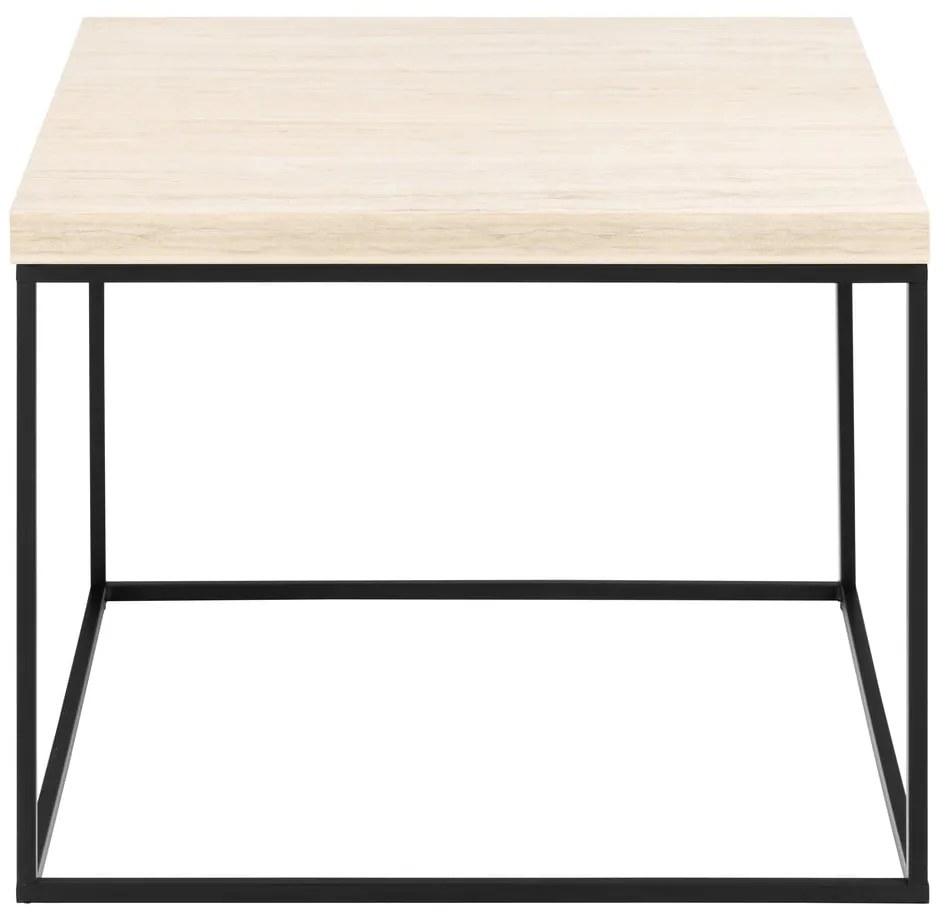 Tavolino beige con piano in marmo 60x60 cm Barossa - Actona