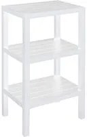 Colonna Bagno Scaffale 3 Ripiani Plastica Feridras Woody Colore: Bianco