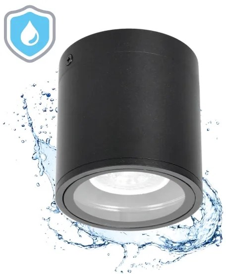 Luce Spot da esterno 1xGU10/35W/230V IP54 arrotondato nero