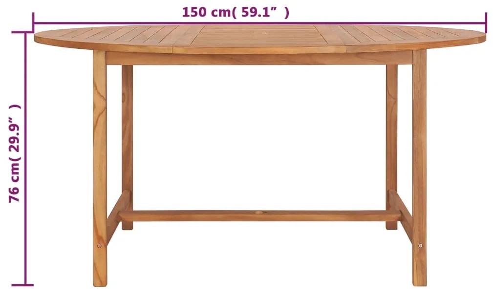 Tavolo da Giardino 150x76 cm in Massello di Teak