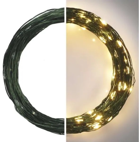 Catena LED da esterno natalizia 150xLED/20m IP44 bianco caldo