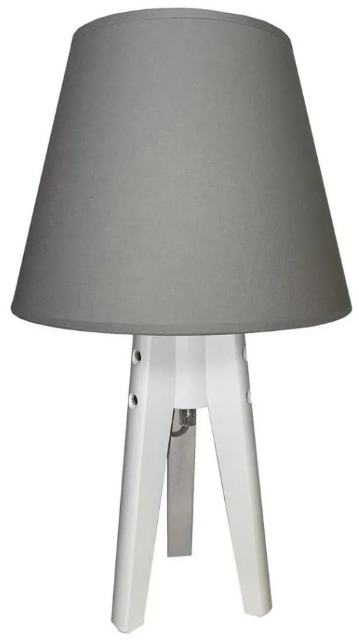 Lampada da tavolo CONE 1xE27/60W/230V bianco/grigio