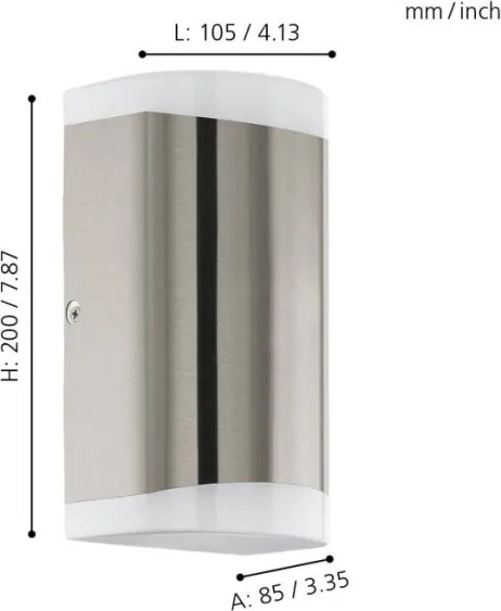 Eglo 75543 - Applique a LED da esterno CARPINERA 2xGU10/4,6W/230V IP44