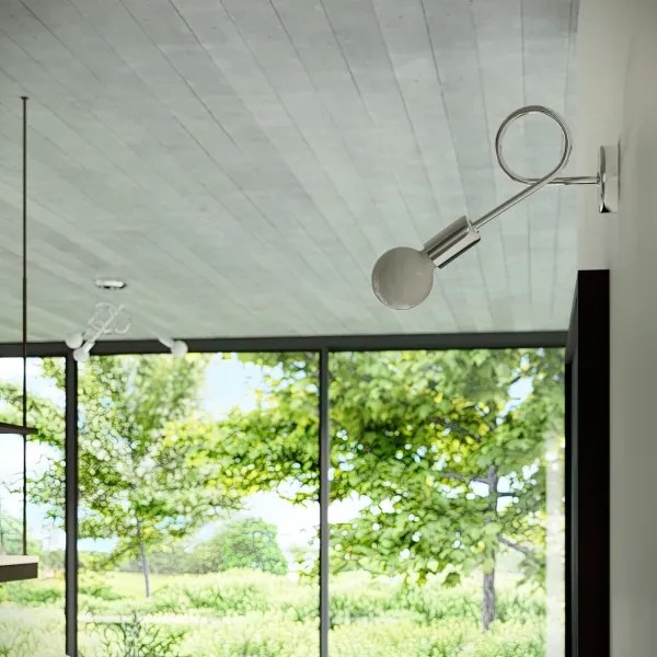 Sollux SL.1440 - Lampadario a plafone LOOP 3xE27/15W/230V cromo