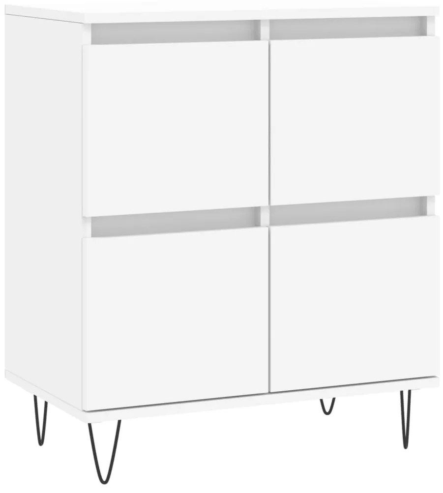 Credenza bianca 60x35x70 cm in legno multistrato