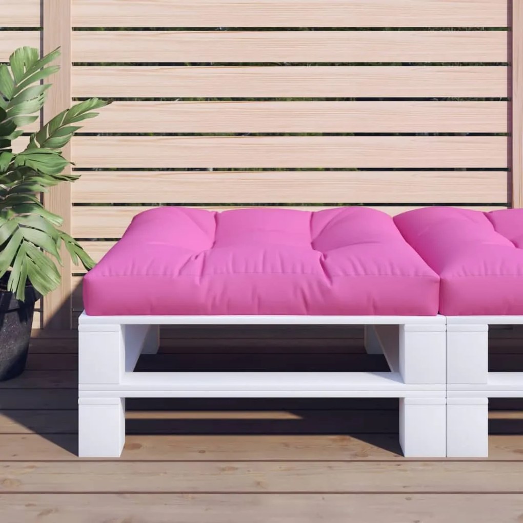 Cuscino Per Pallet Rosa 80x80x12 Cm İn Tessuto /
