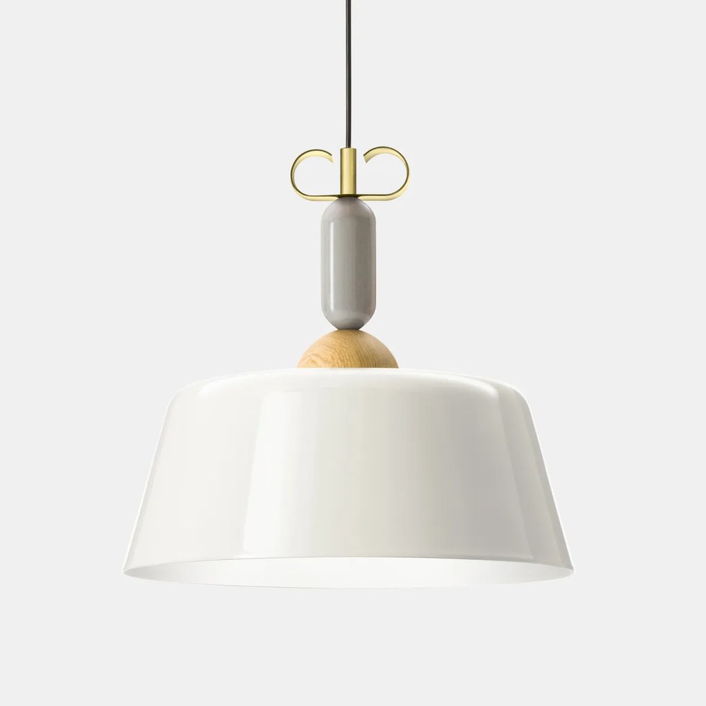 Il Fanale - Bon Ton sospensione 1 luce N3 Bianco Ottone