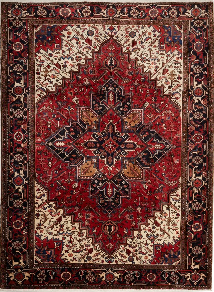 Heriz Tappeto persiano 220 x 290 Blu (Iran) Annodato A Mano