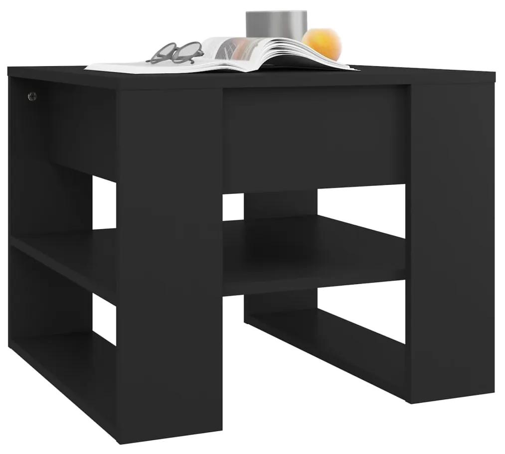 Tavolino da Salotto Nero 55,5x55x45 cm in Legno Multistrato