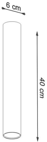 Sollux SL.1002 - Faretto LAGOS 1xGU10/10W/230V 40 cm nero