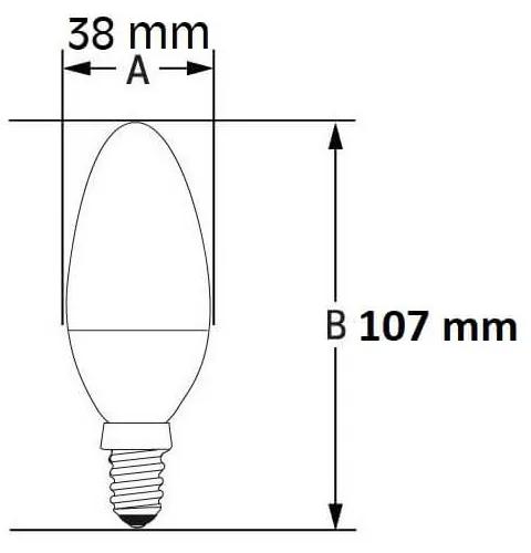 Lampada LED E14 6W Dimmerabile Colore Bianco Freddo 6.000-6.500K