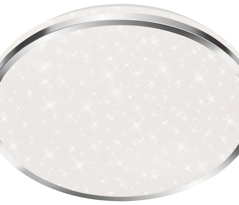 Plafoniera LED Acorus Ø 33 cm argento IP44, 1800 lumen