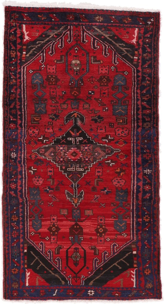 Hamedan Tappeto 100 x 190 (Iran) Annodato A Mano