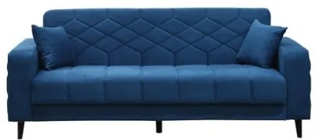 Divano Prontoletto 3 Posti 225x85x84 Melisa Velluto Blu