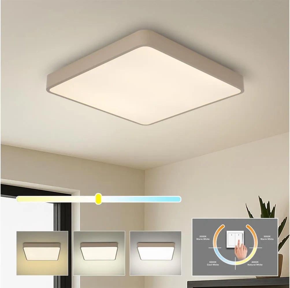 BRILAGI - Plafoniera LED POOL SQUARE LED/36W/230V 3000/4000/6000K 40x40 cm beige