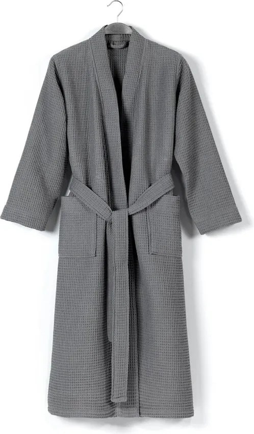 Accappatoio in cotone grigio taglia M Mia Waffle - Foutastic
