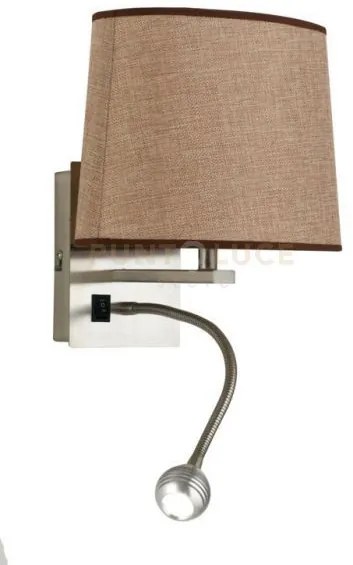 Applique a parete led + 1 luce attacco e14 helly ovale ecru' 3w 60l...