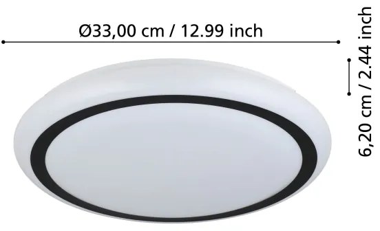 Eglo 900149 - Plafoniera LED CAPASSO LED/14,6W/230V
