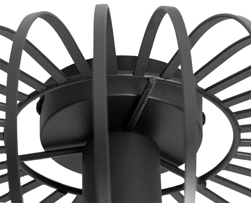 Plafoniera di design nera 39 cm - Johanna