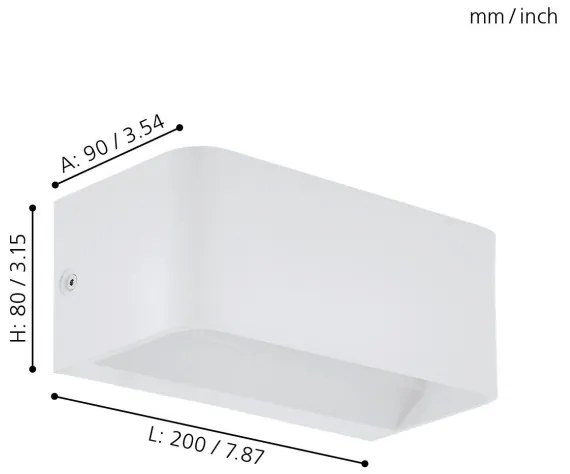 Eglo 98422 - Applique a LED SANIA LED/10W/230V