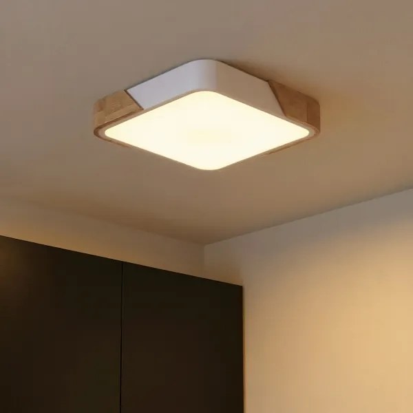 Brilagi - Plafoniera LED PILANA LED/24W/230V rovere/bianco 32x32 cm
