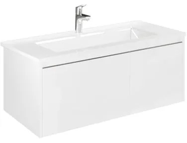 Mobile da bagno sotto lavabo Cielo bianco opaco L 100 x H 40 x P 45.5 cm 1 cassetto 1 anta, lavabo non incluso