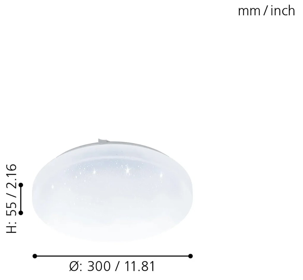 Plafoniera Moderna Frania-A Acciaio Bianco Luce Led Integrato 12W